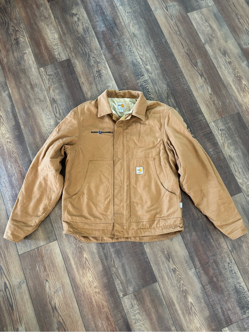 Carhartt Fire Resistant Work Jacket Canvas Detroit Style Size Medium